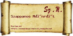 Szappanos Ménrót névjegykártya
